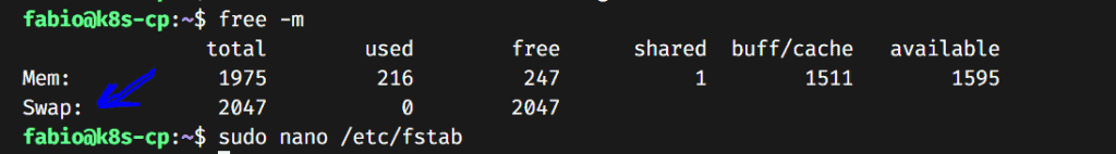 Check if the swap file is enabled